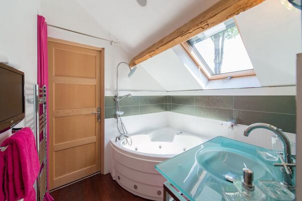 Salle de bain rose